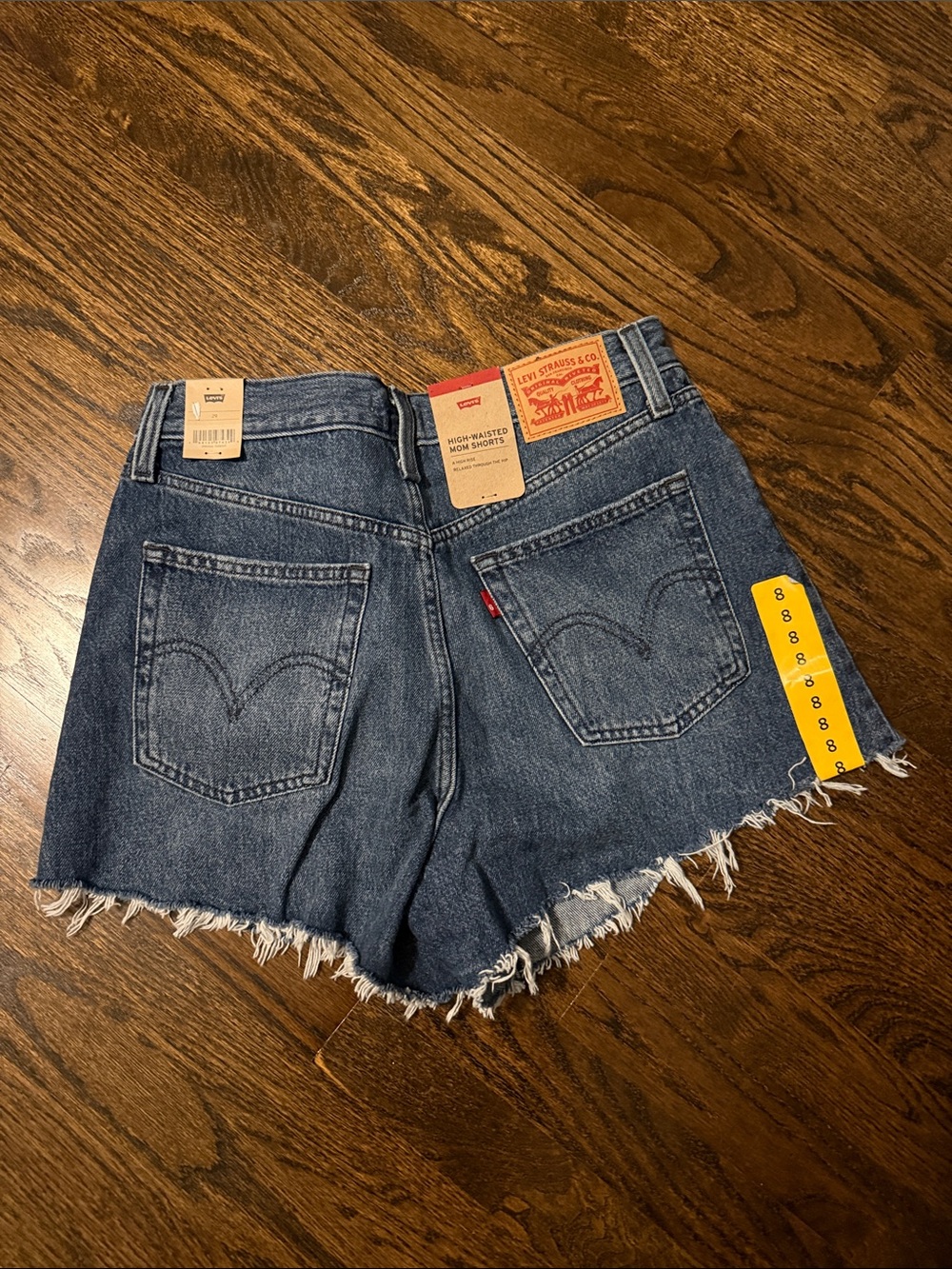 Levi's Dark Blue High-Waist Cutoff Denim Shorts mom shorts 8 / 29